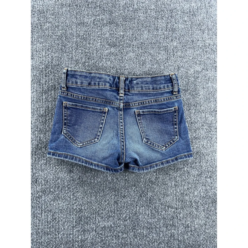 Gap Kids Girls Blue Denim Shortie Shorts Size 6 Regular Adjustable Waist